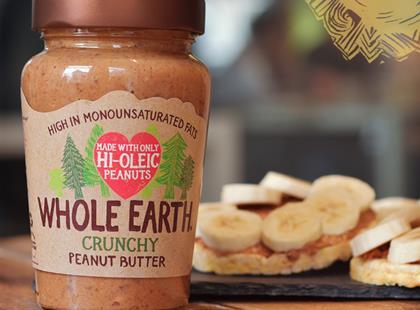 Whole Earth’s Hi-Oleic peanut butter approved by Heart UK